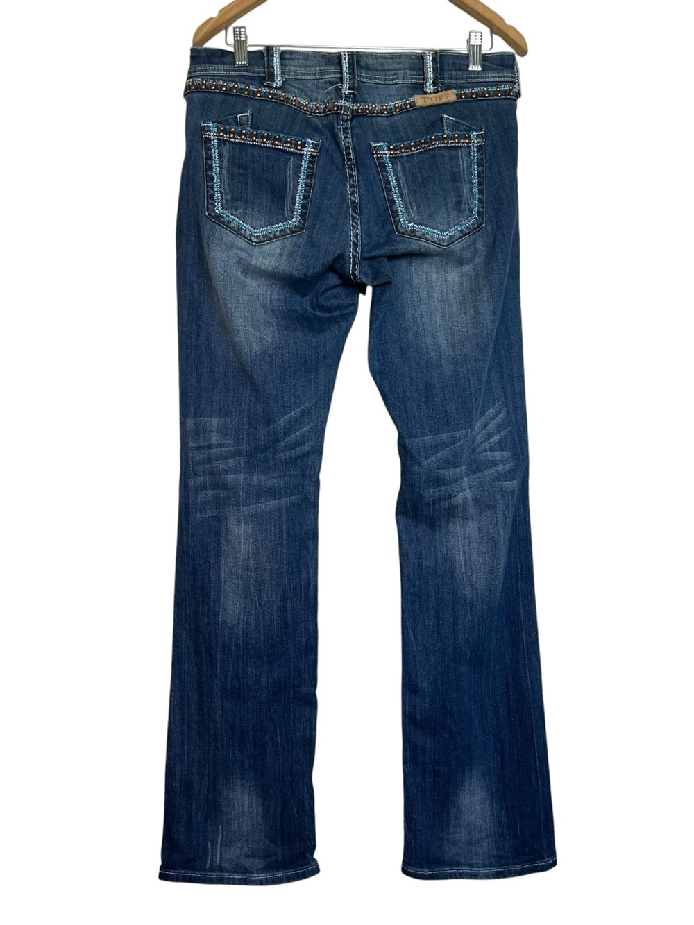 Cowgirl Tuff 30x35 Women's Dark Blue Bootcut Western Jeans - Picture 7 of 15